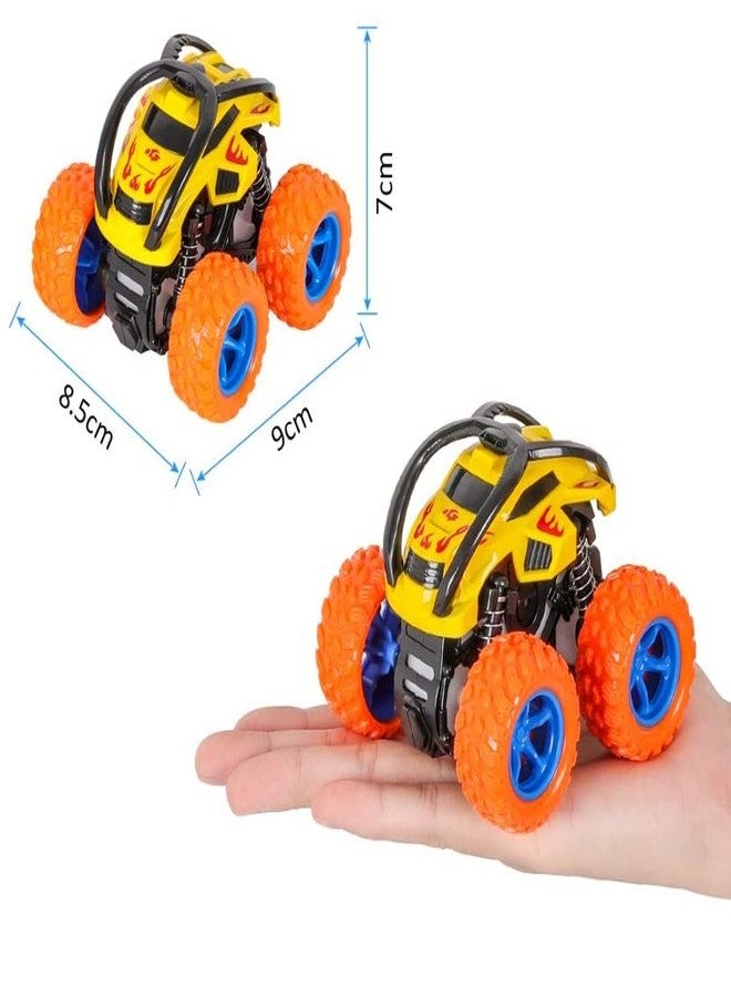 IndusBay® Inertia Friction 4X4 Wheel Monster Truck Offroad Zap Cars Push and Go Toy Trucks Friction Powered Cars 4WD 4 Wheel Drive Vehicles for Toddlers Children Boys Girls Kids Gift, Yellow - Image 2